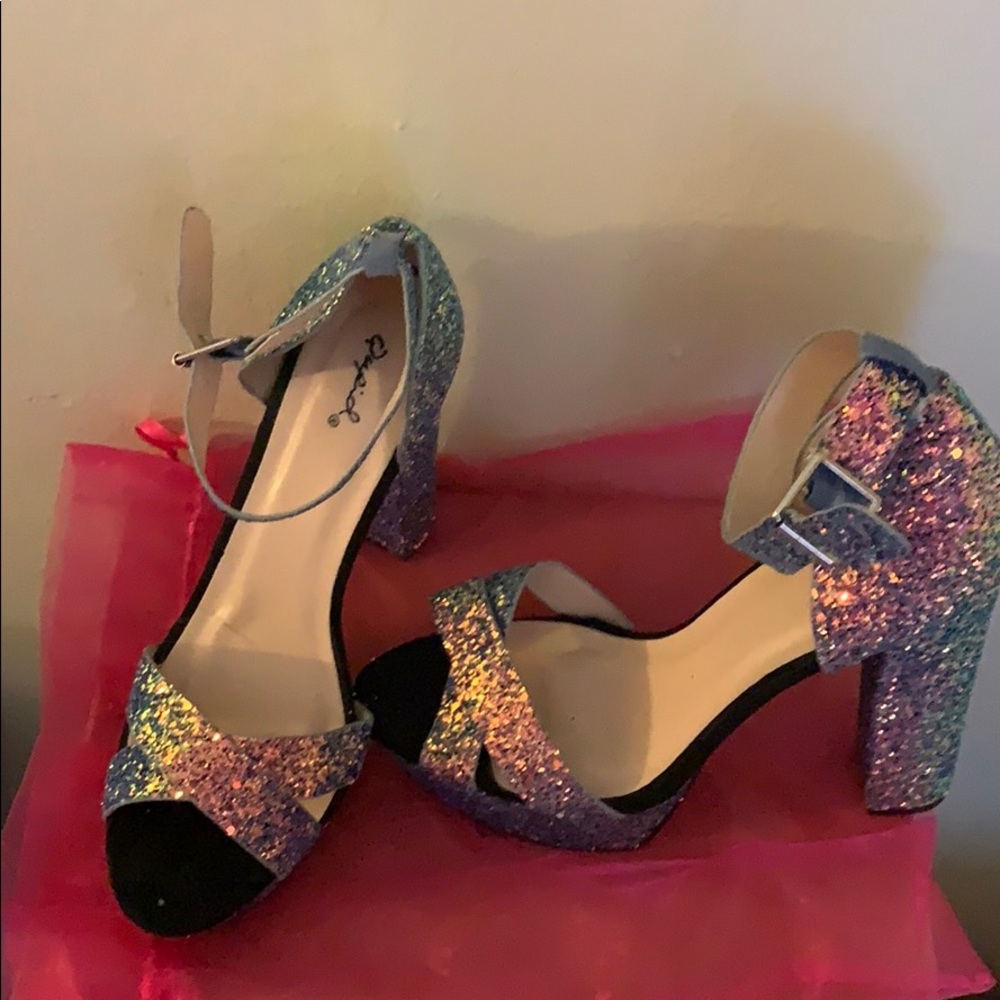 Glittered heels